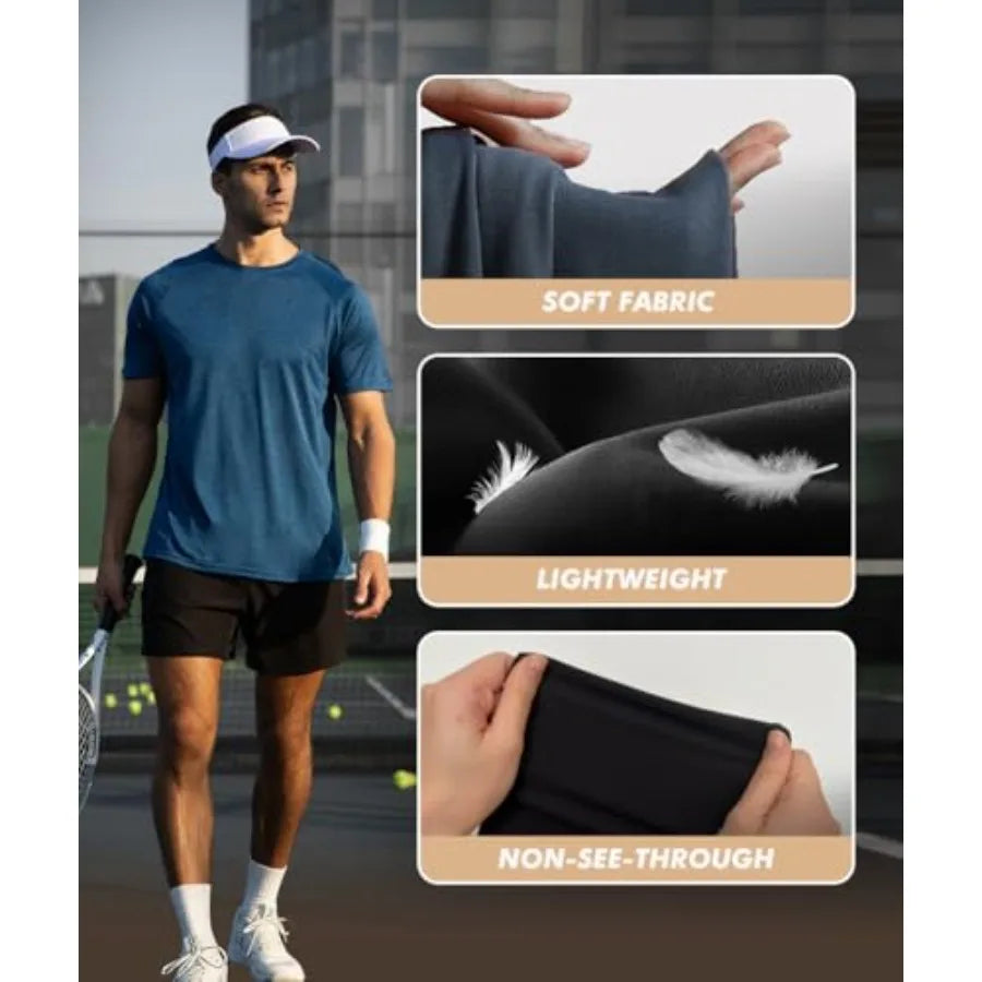 5 Pack Workout Shirts for Men