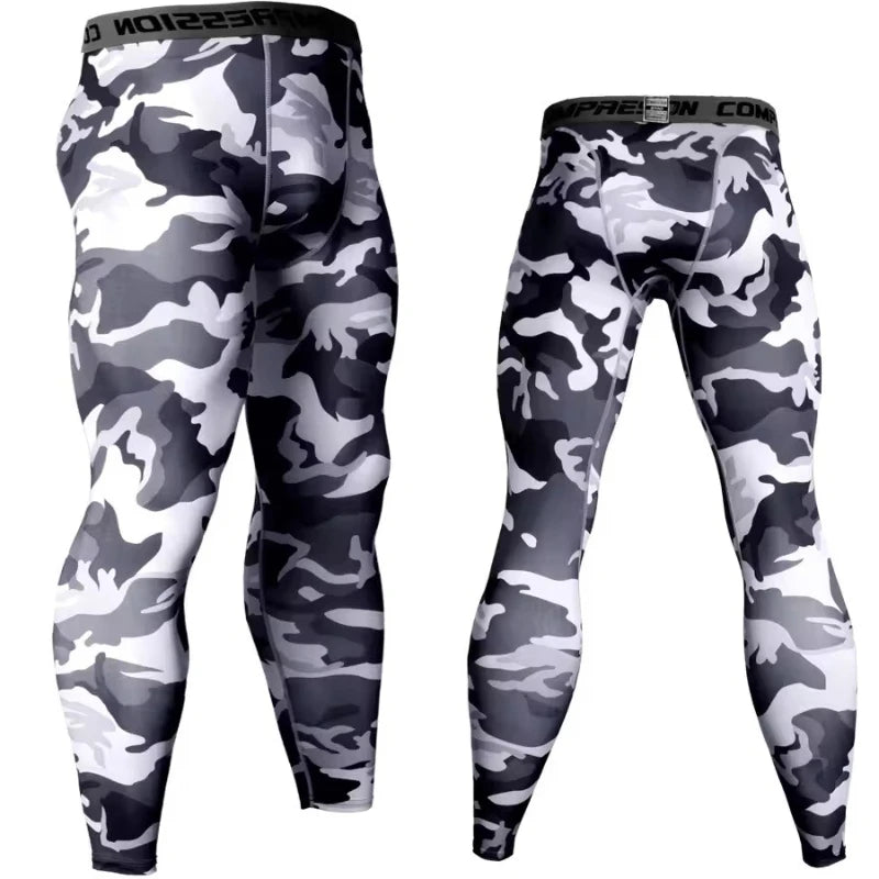 Men Camouflage Compression  Sports Leggings