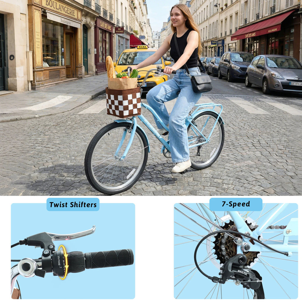 26 Inch Beach Cruiser Bike for Women
