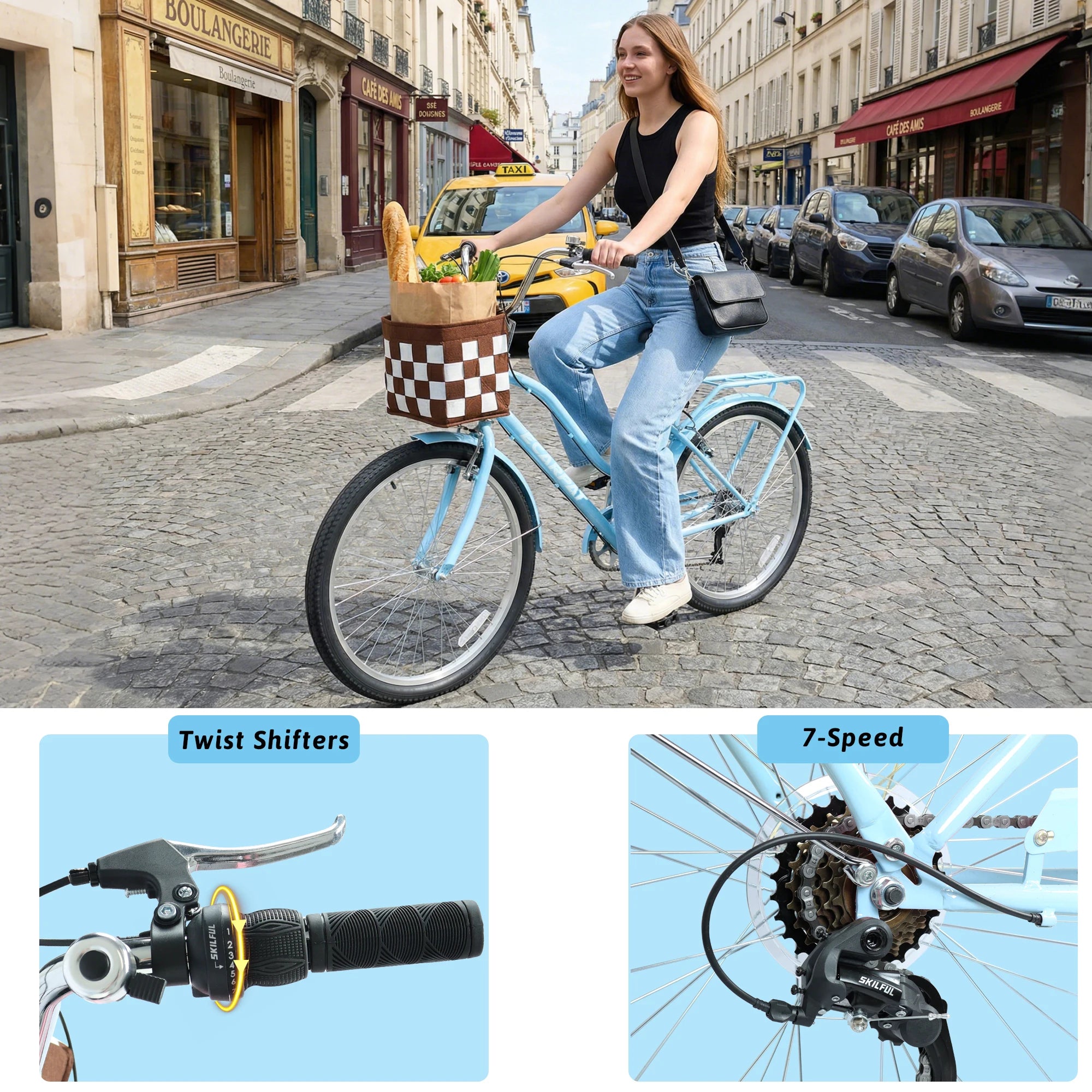 26 Inch Beach Cruiser Bike for Women