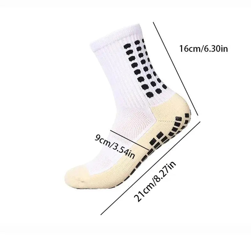 2 Sets Men Grip Soccer Socks and Knee Pads