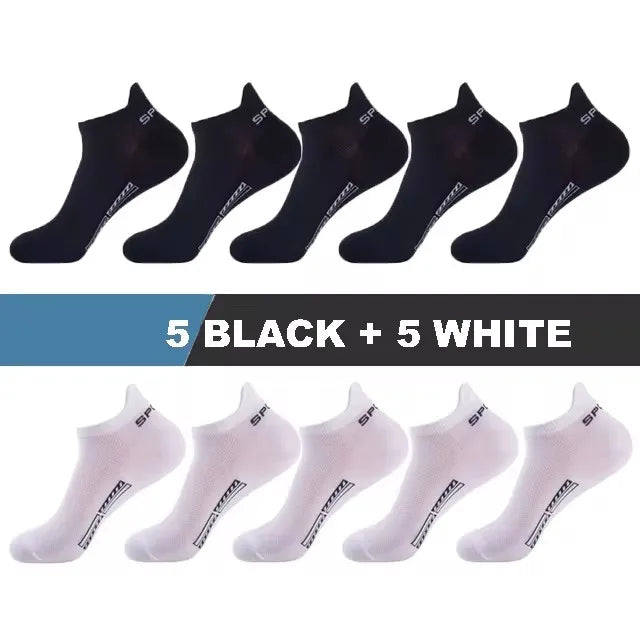 10 Pairs Men's Low Cut Ankle Socks