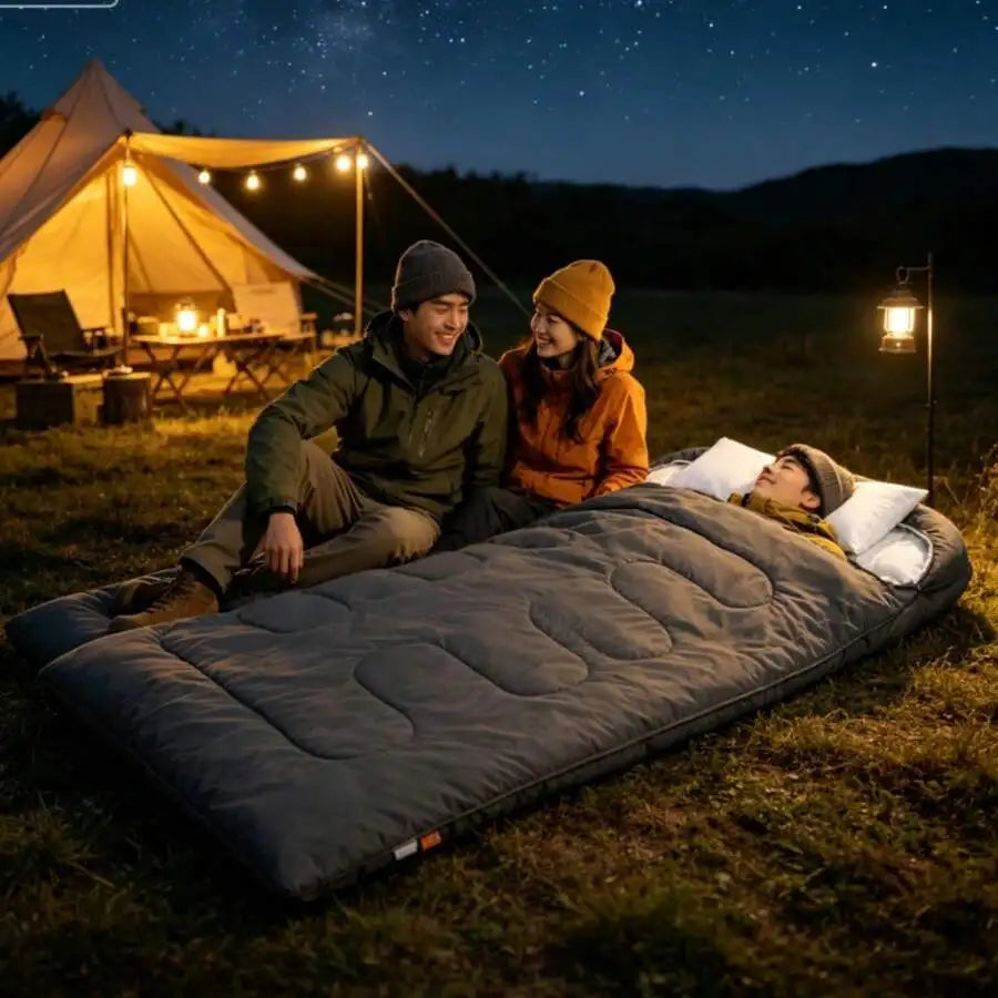 Adult Double Sleeping Bag With Pillow
