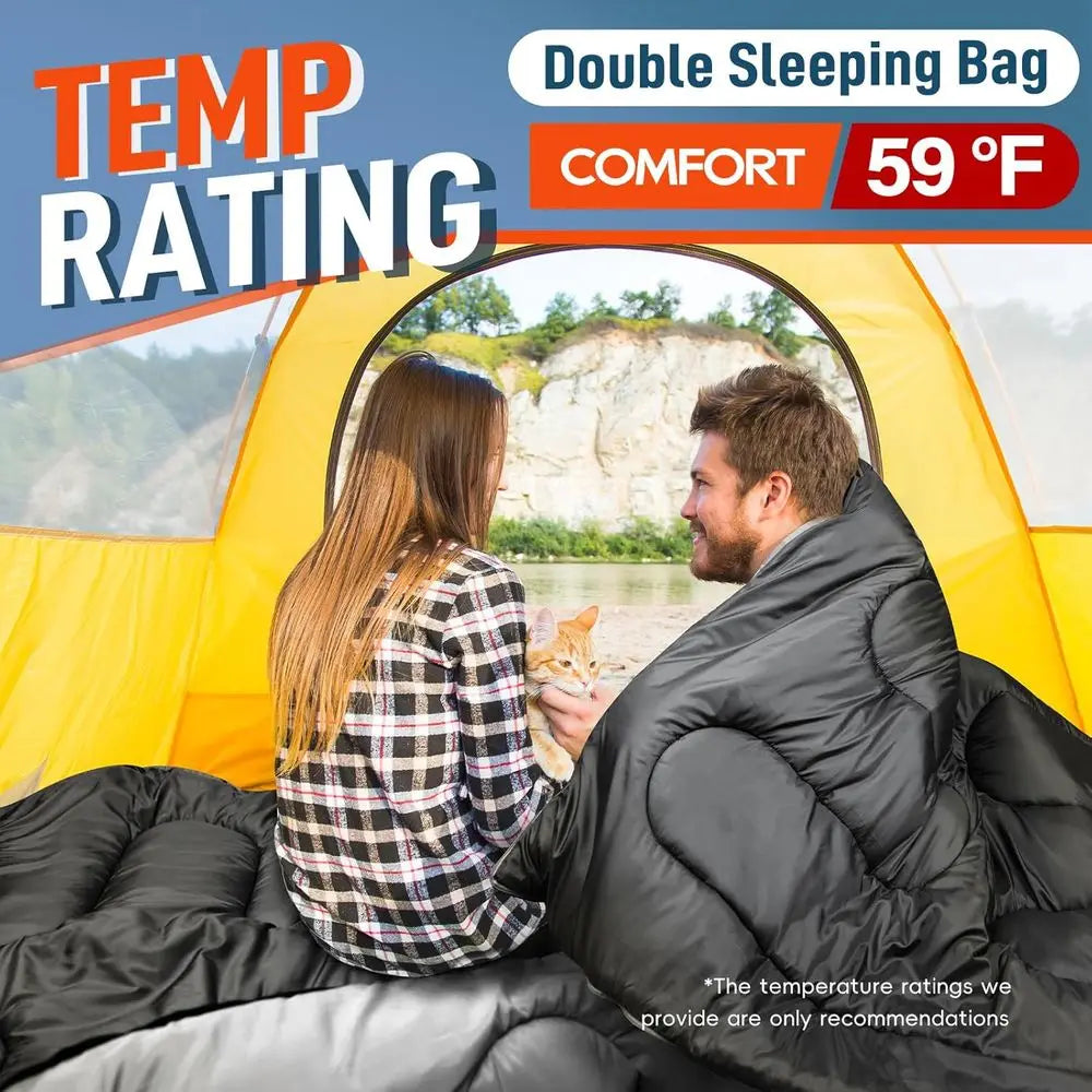 Extra Large Double Sleeping Bag for Two