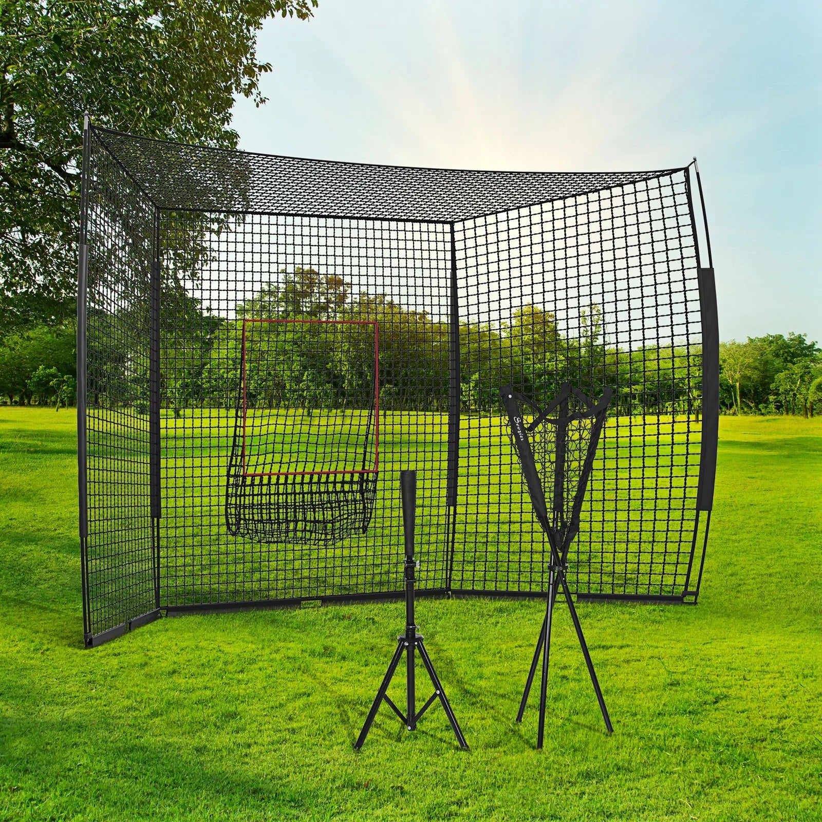 Softball and Baseball Net Set w/ Tee