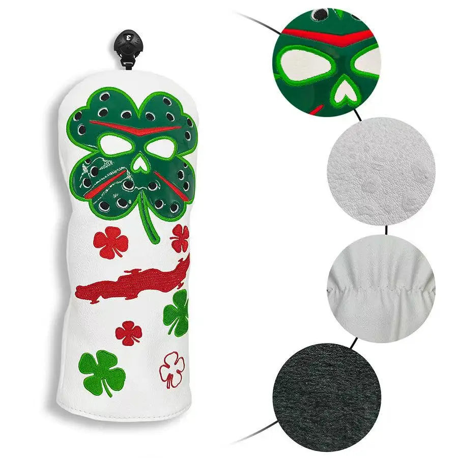 Angry Four-Leaf Clover Golf Club Head Covers