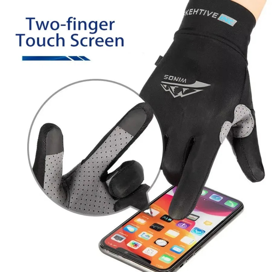 Breathable Sports Gloves Ice Silk Full Finger