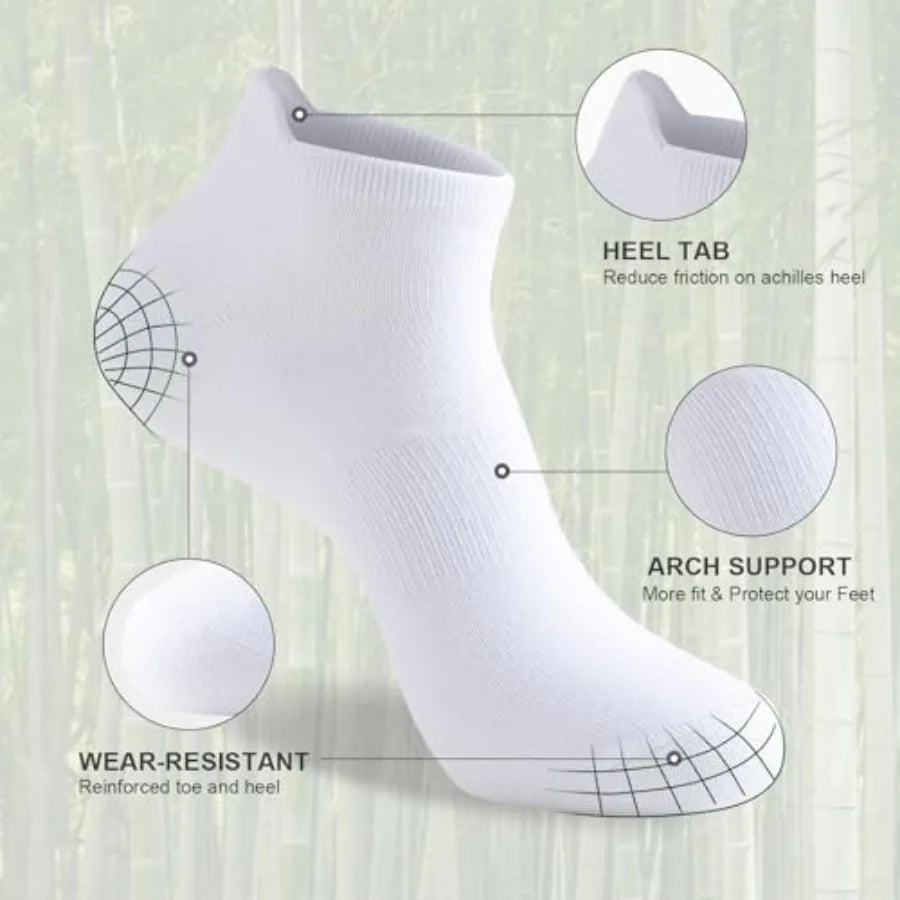 6 Pairs Bamboo Rayon Ankle Socks for Men