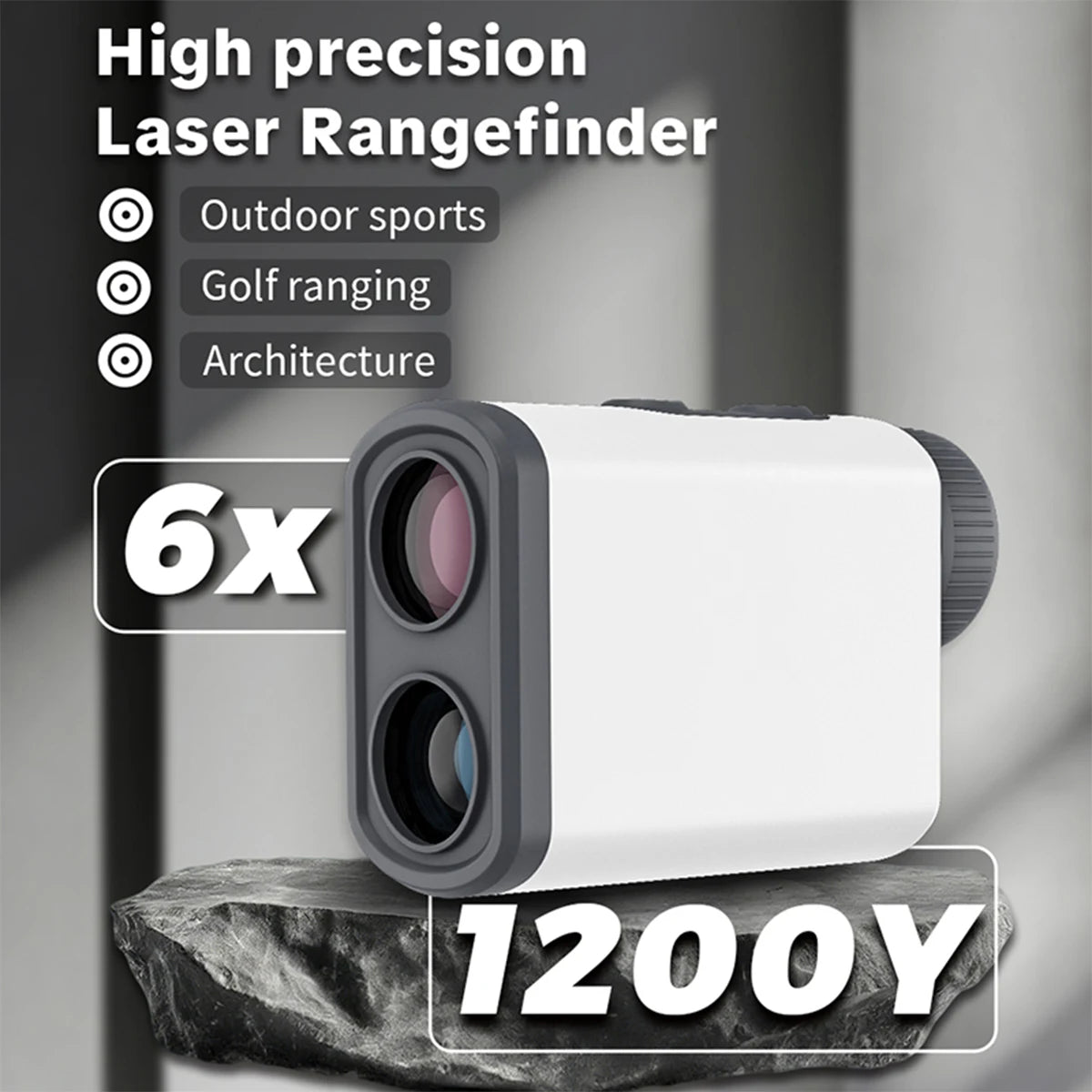 Laser Golf Rangefinder 1200 Yards 6X Mag