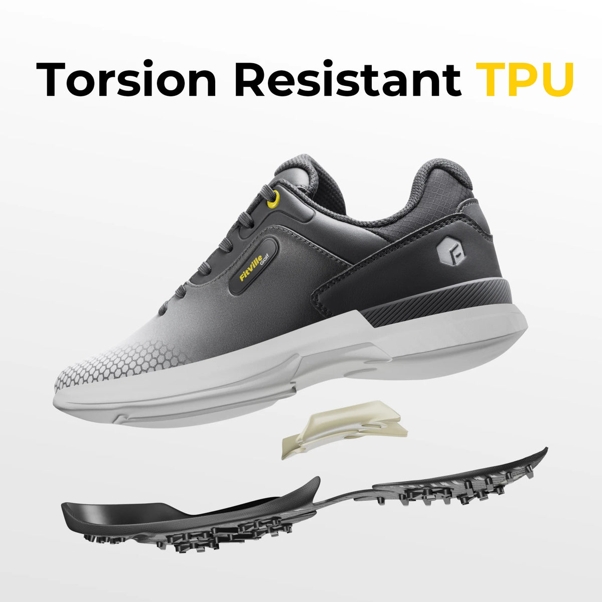 Wide men's golf shoes non-slip
