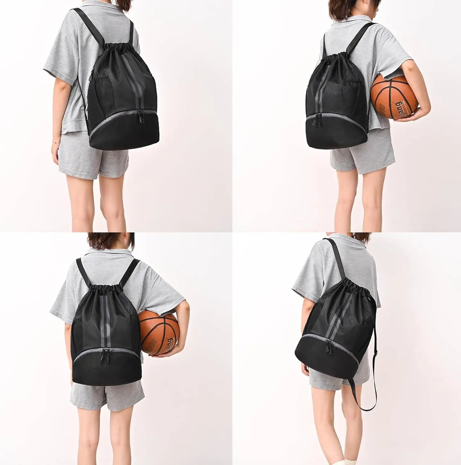 Waterproof Drawstring Gym Bag for Men and Women