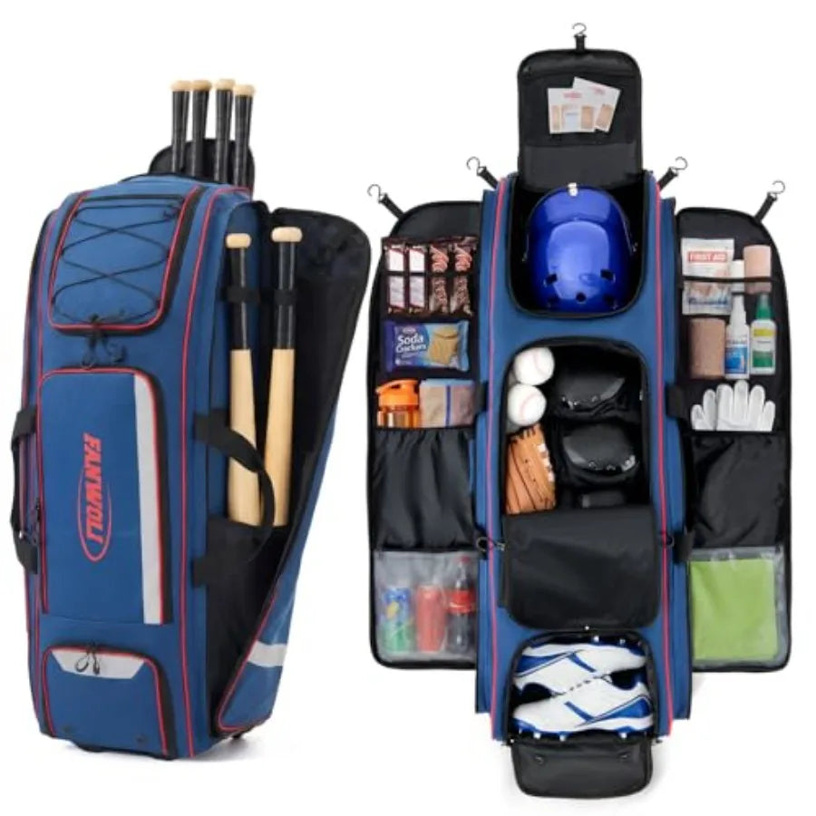 100L Rolling Baseball Catchers Gear Bag