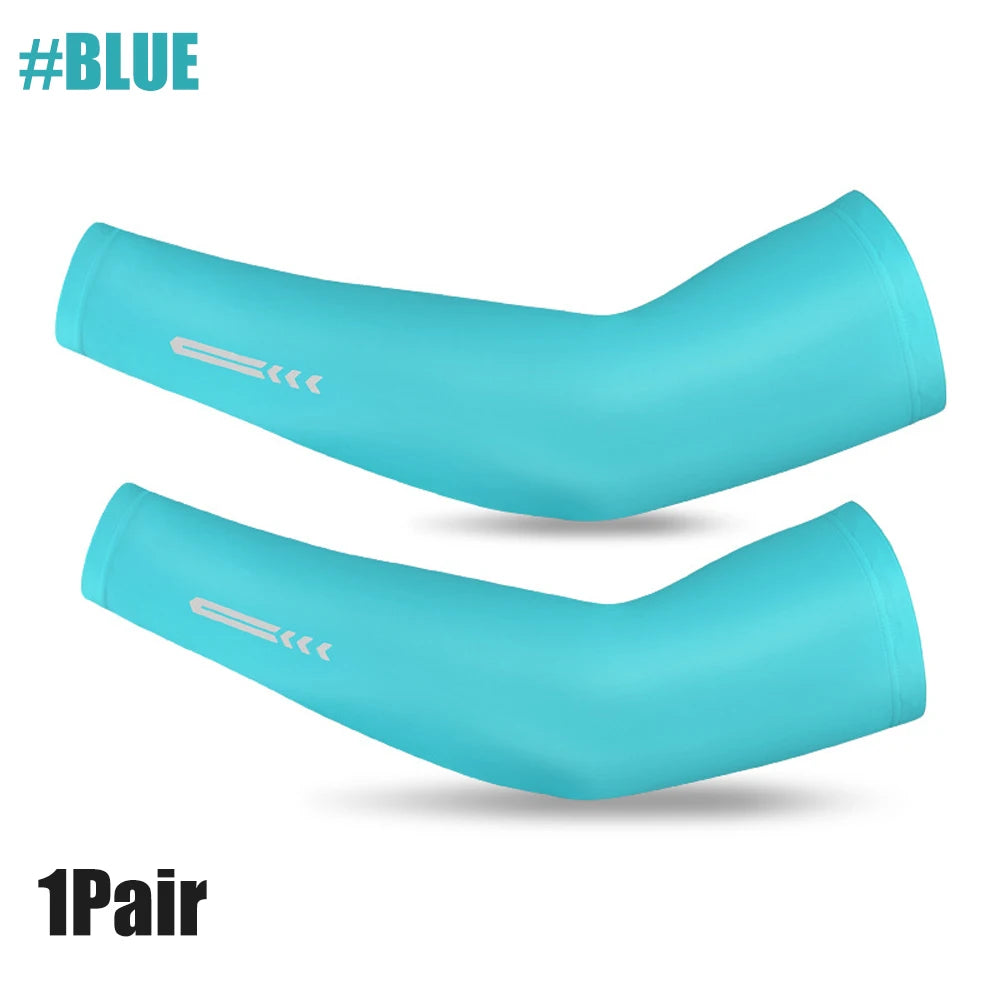 1Pair UV Sun Protection Cooling Arm Sleeve
