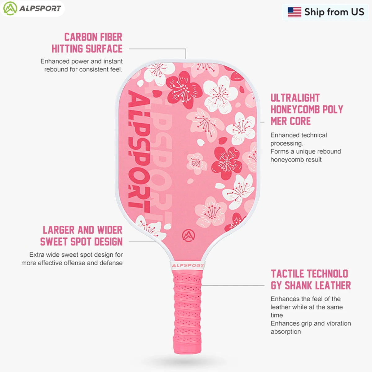 USAPA Pickleball Paddle Women's T700