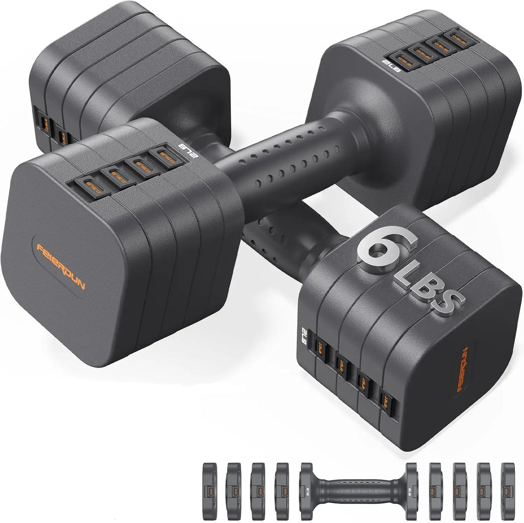 5-in-1 Adjustable Dumbbell Set of 2