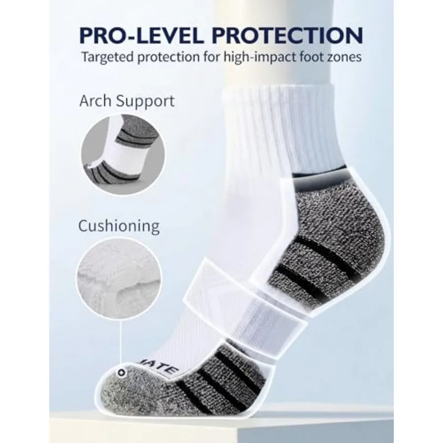 6 Pack Men's Ankle Athletic Socks