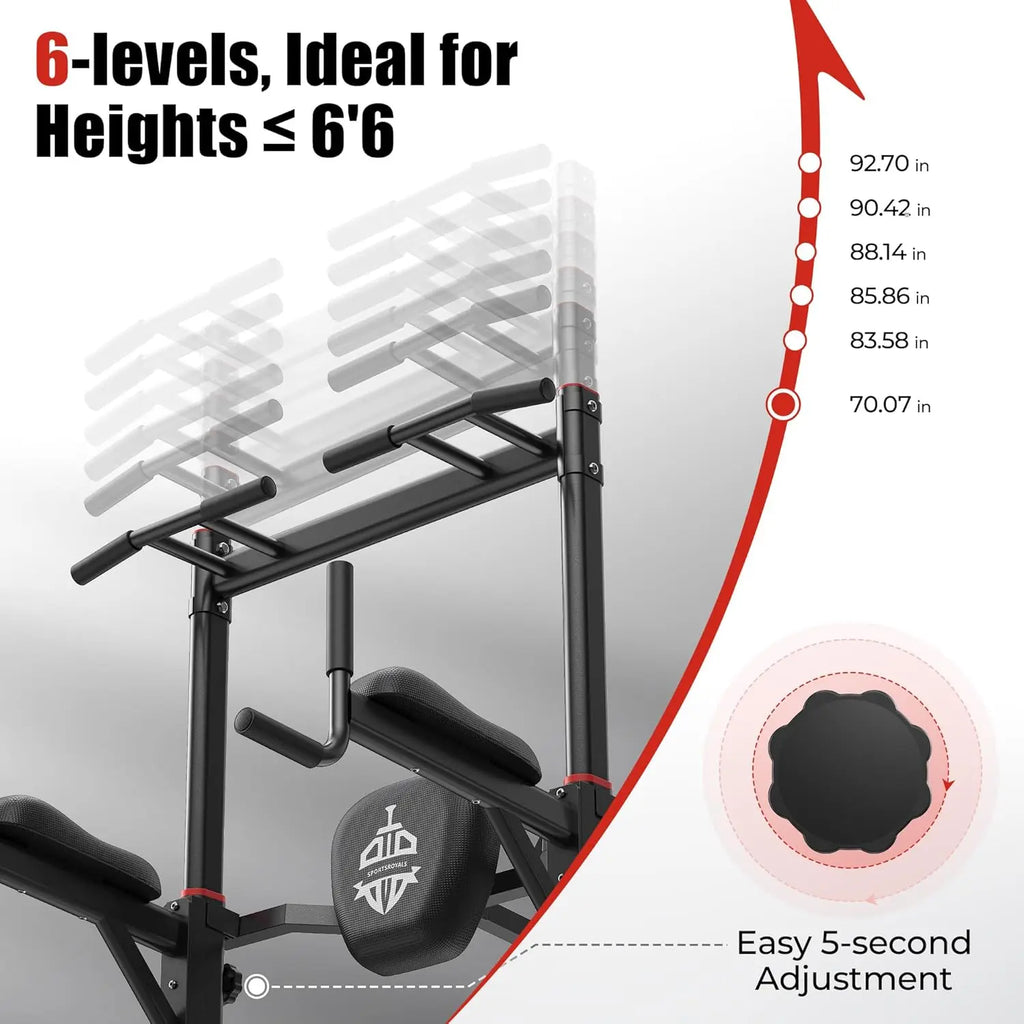Power Tower Pull Up Bar Station, 450LBS