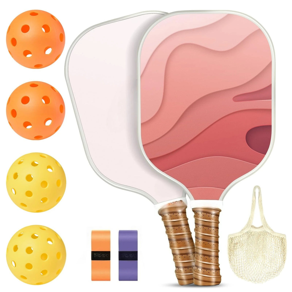 2 -4 Pack USAPA Approved Fiberglass Pickleball Paddles Set