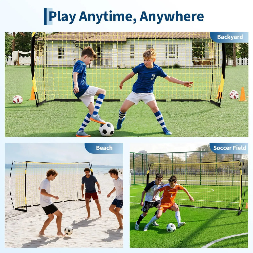12x6ft Portable Soccer Goal Heavy Duty Metal