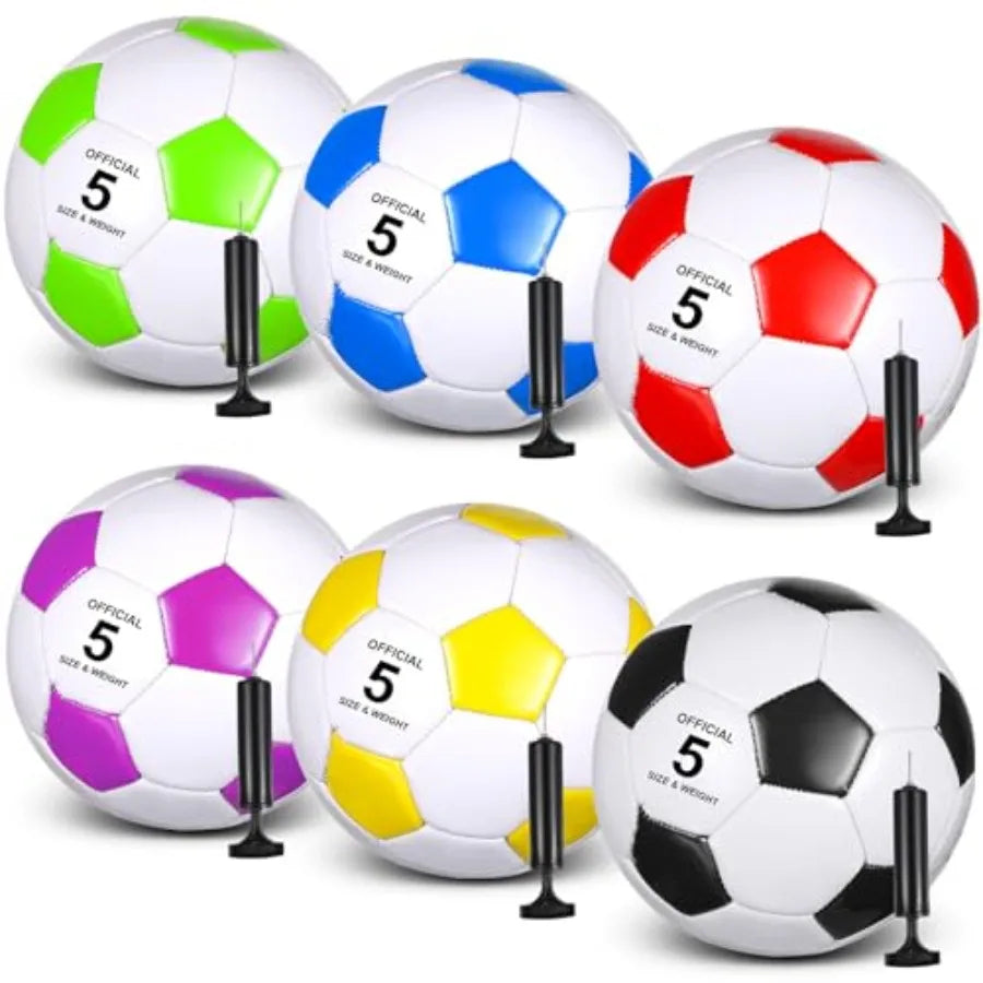 3 Deflated Soccer Balls with Pump
