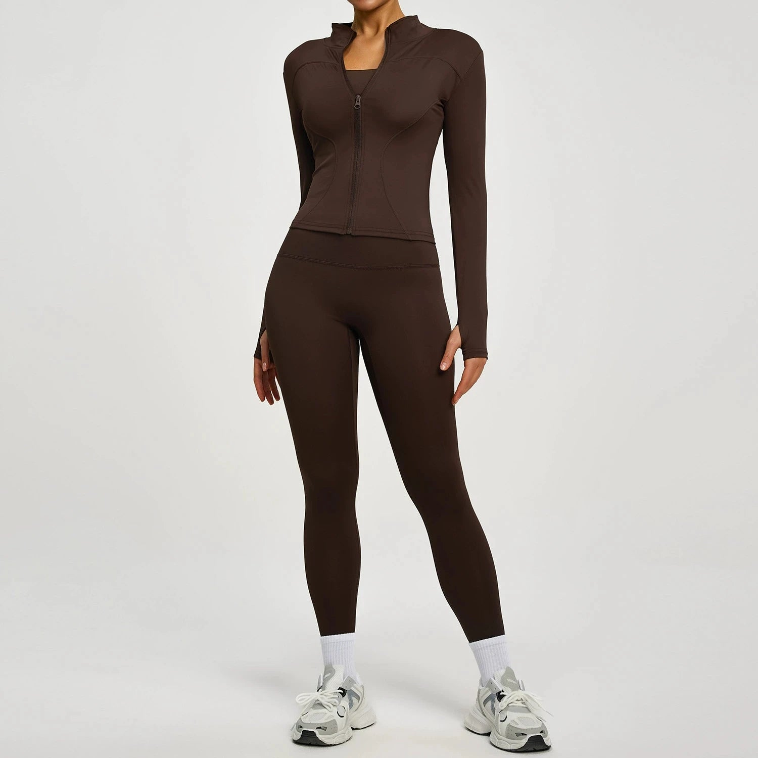 2Pcs Jacket Yoga Sets Women
