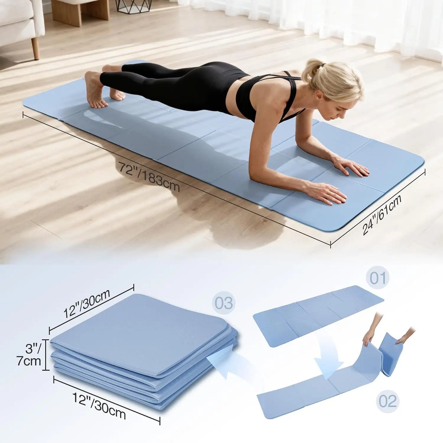 Foldable Travel Yoga Mat,