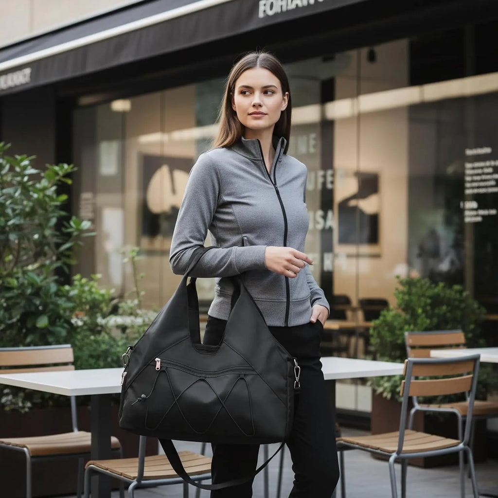 Women's Gym Bag with Yoga Mat Holder