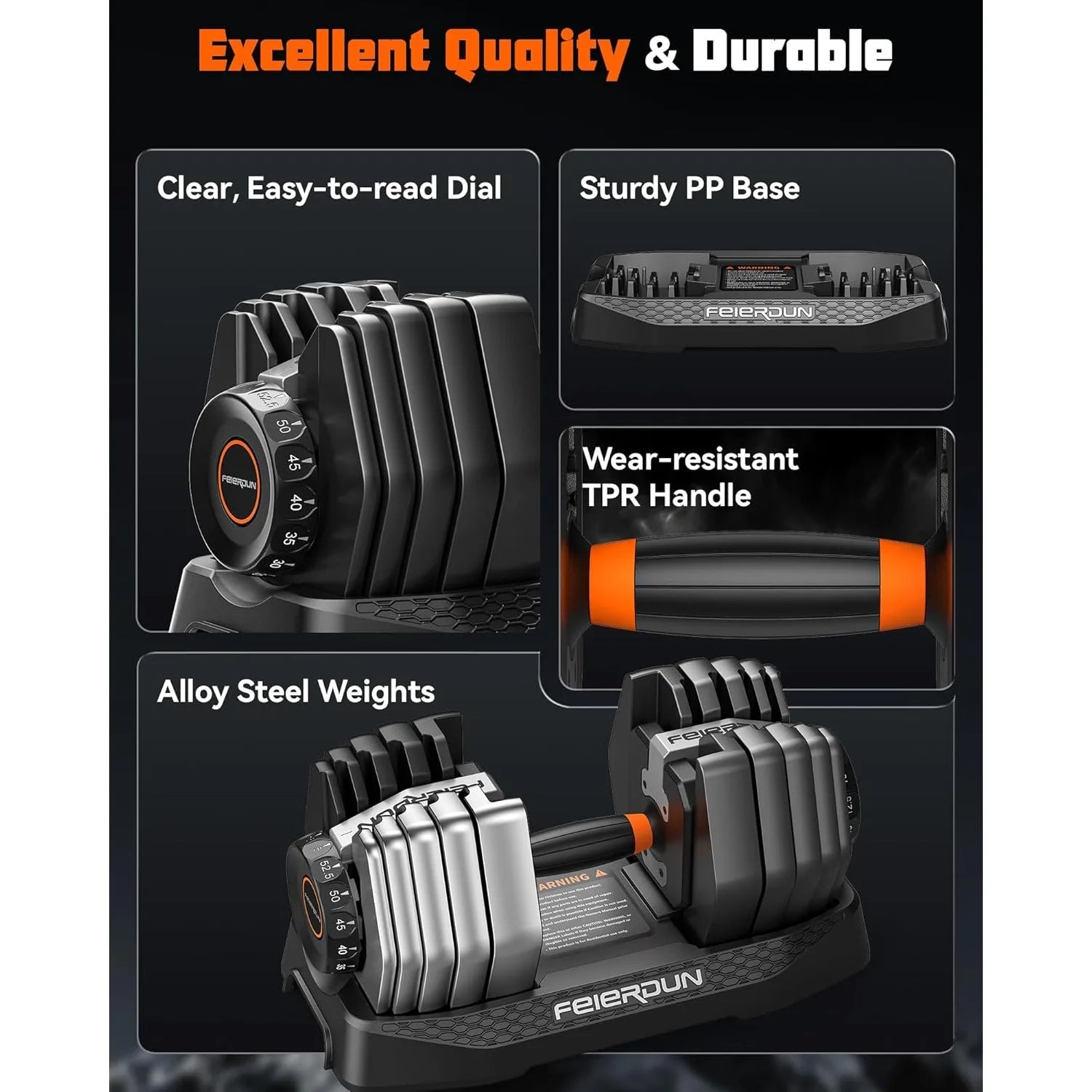 Adjustable Dumbbell Set,15-in-1 Weight Set