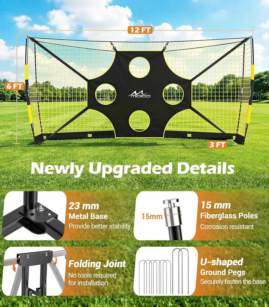 12x6 FT Soccer Goal with Precision Target