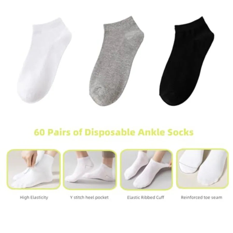 60 Pairs Bulk Socks Individually Wrapped