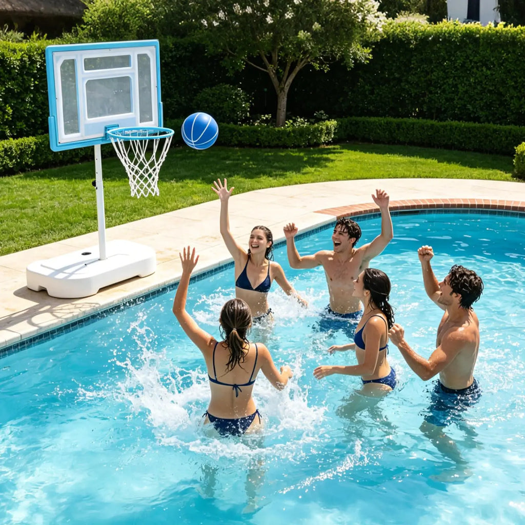 Outdoor Poolside Basketball Hoop