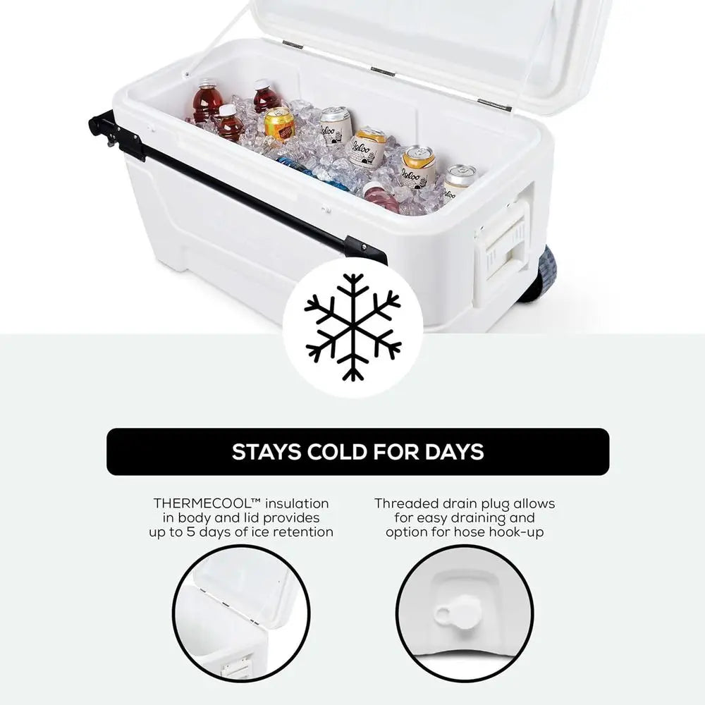 Wheeled 110Qt Insulated Cooler