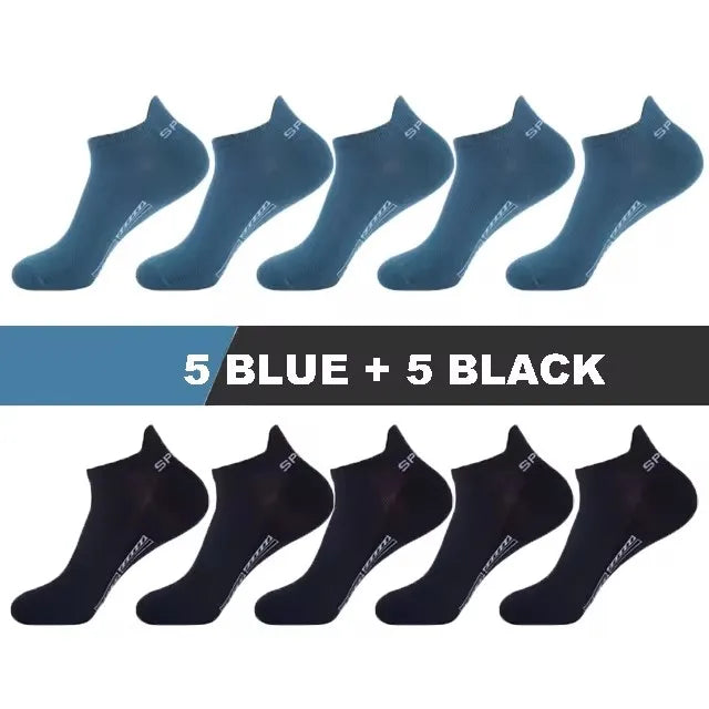 10 Pairs Men's Low Cut Ankle Socks