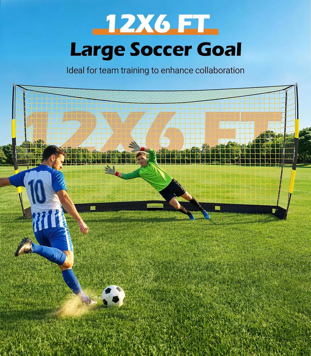 12x6 FT Soccer Goal with Precision Target