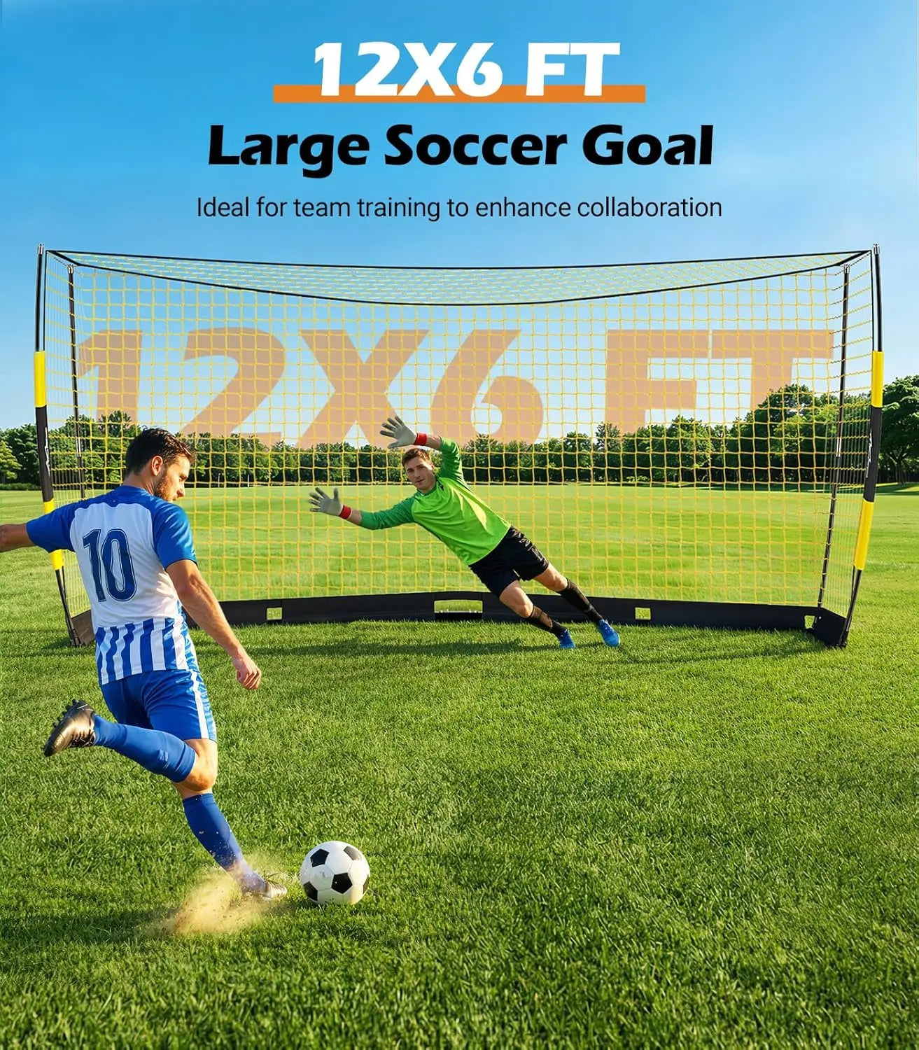 12x6 FT Soccer Goal with Precision Target