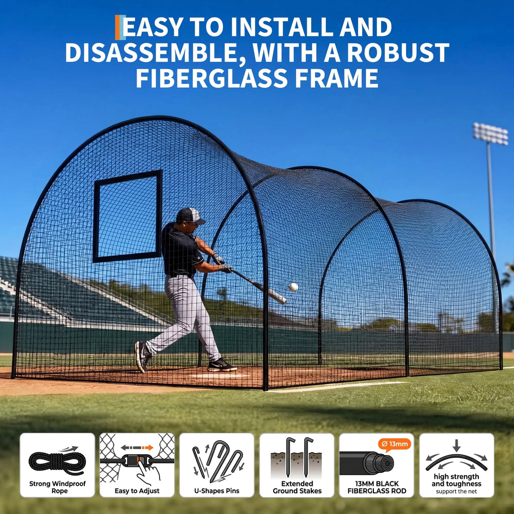 33FT/22FT Baseball Batting Cage