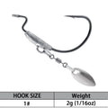25Pcs Underspin Weighted Swimbait Hooks