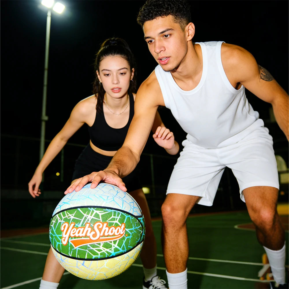 Dark-Glowing Holographic Basketball