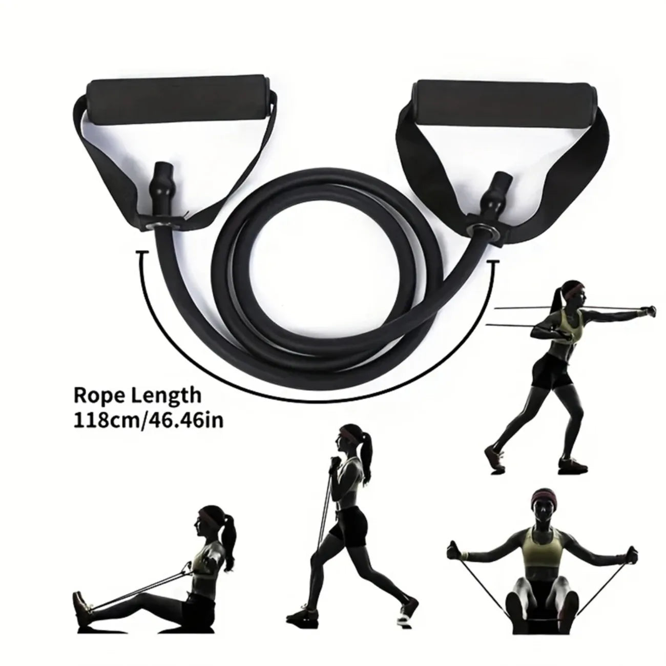 Resistance Band Set with Handles – 3 Levels