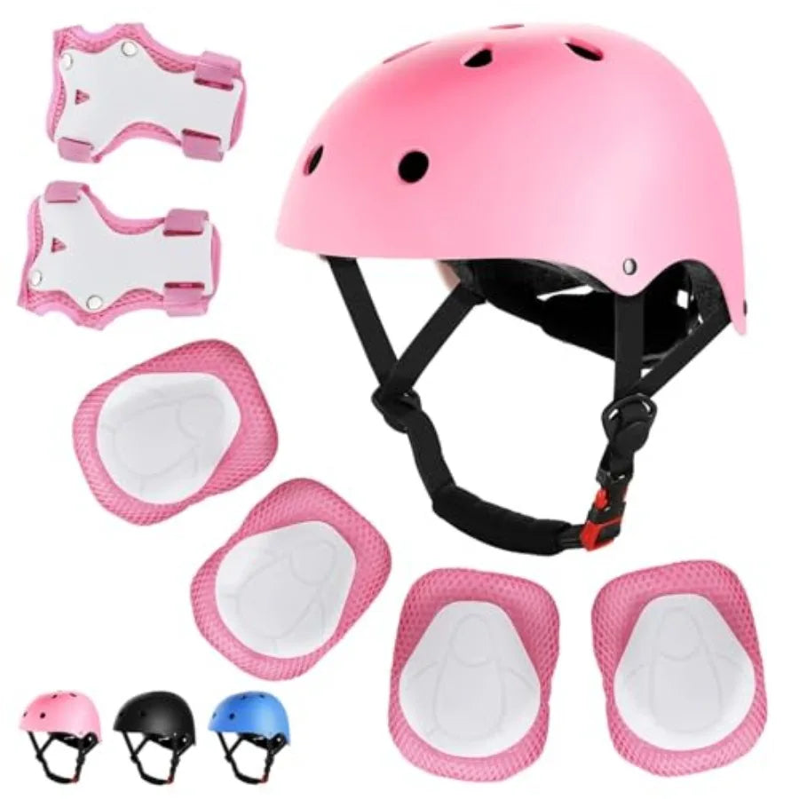 Bike Helmet Set Skateboard Knee Pads