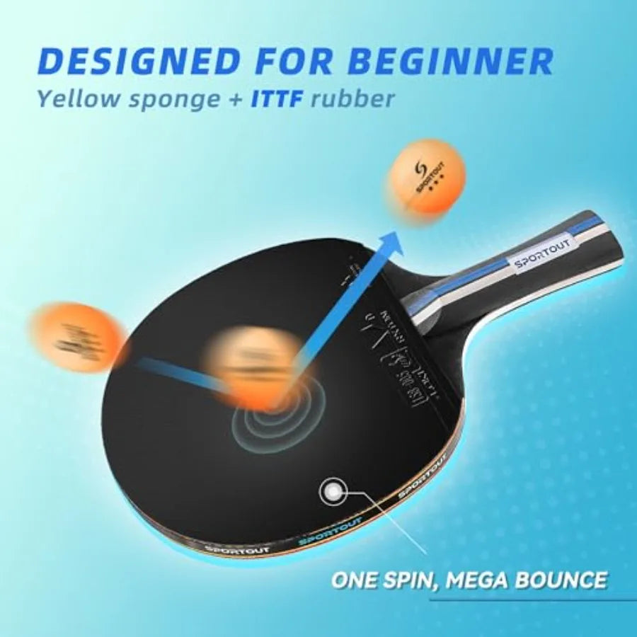 Portable Table Tennis Paddle with Balls