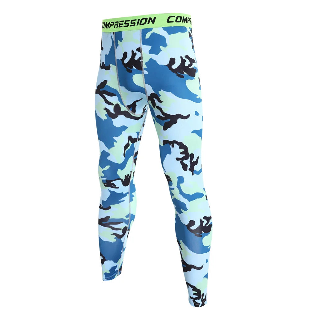 Men Camouflage Compression  Sports Leggings