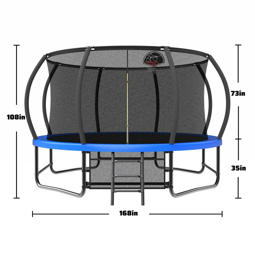 14FT Trampoline with Enclosure