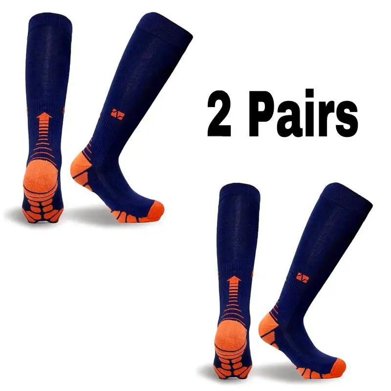 Pairs Men Compression Socks Football Soccer