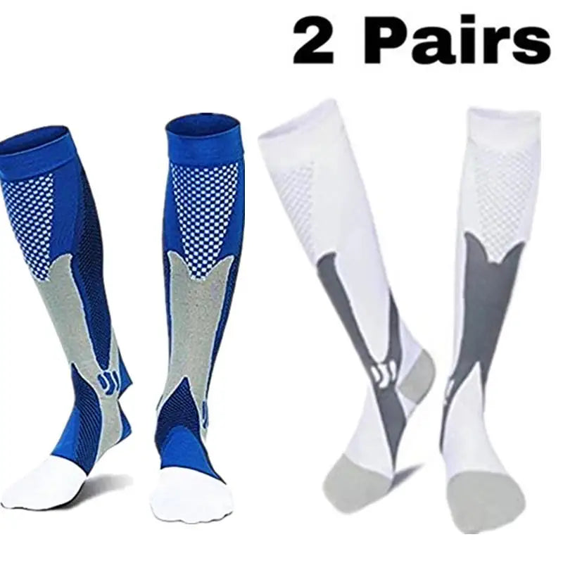 Pairs Men Compression Socks Football Soccer