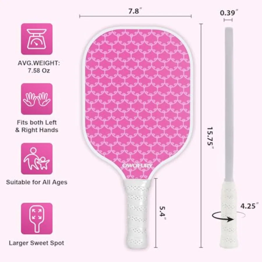 Fiberglass Pickleball Paddles Set of 2