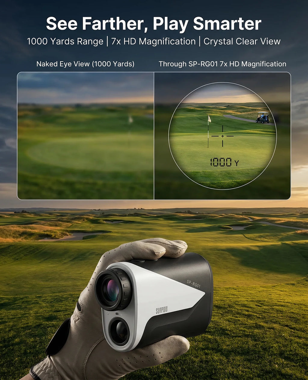 Golf Rangefinder with Slope -1000