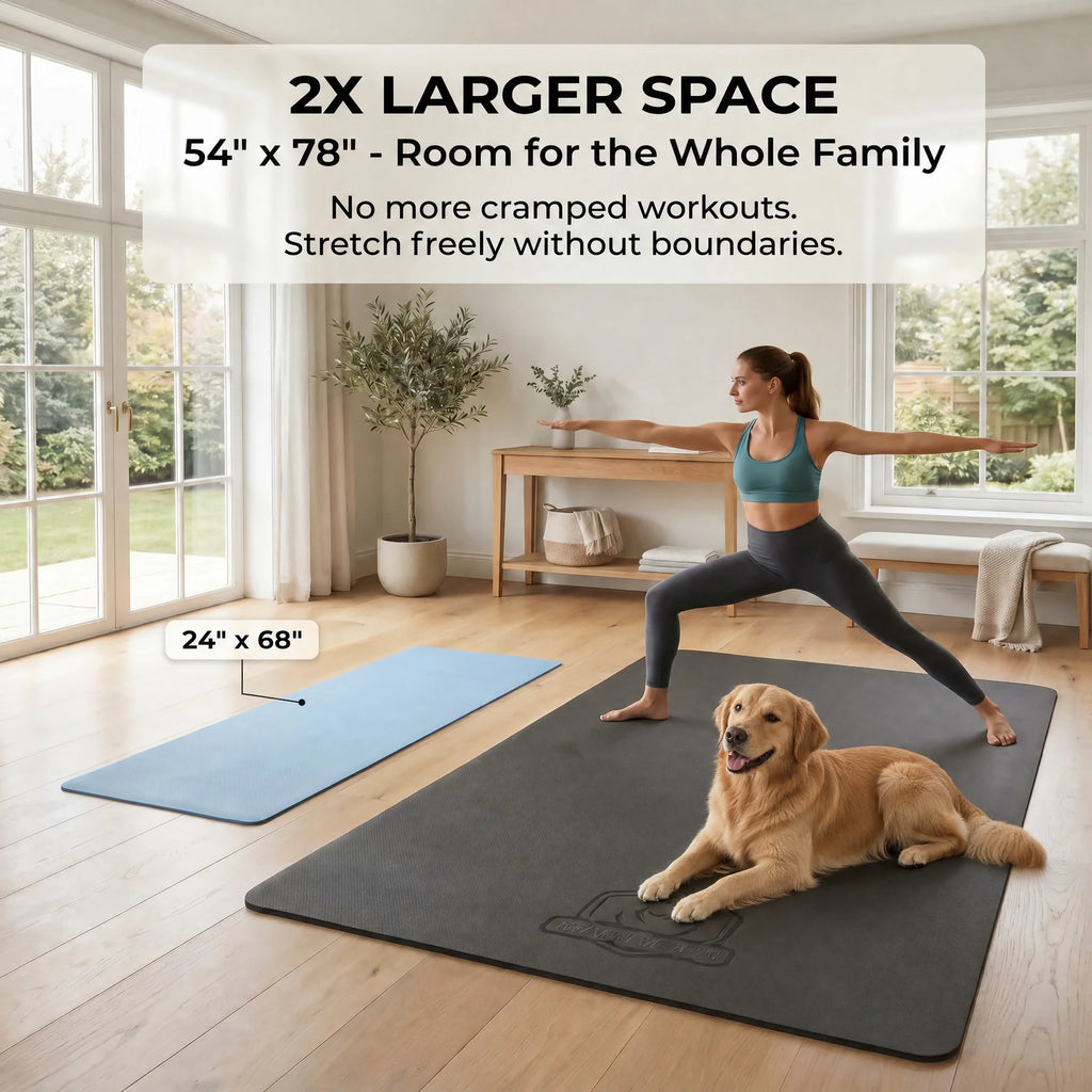 Extra Large Yoga Mat 6mm/8mm Thick TPE