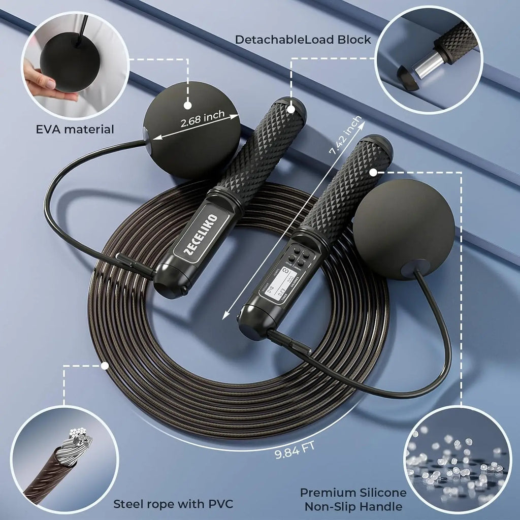 Smart LED Jump Rope with Counter