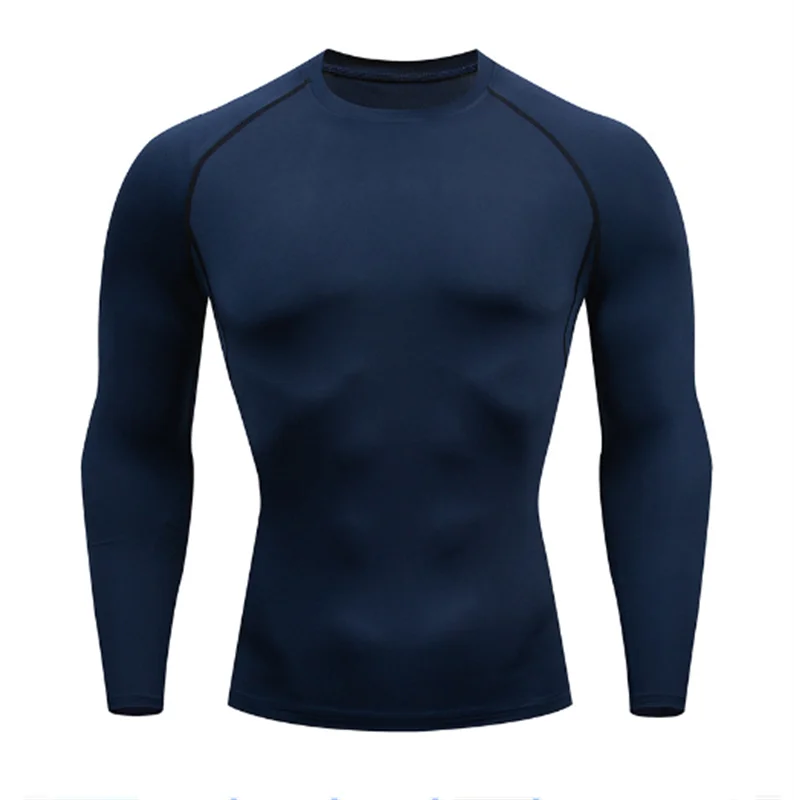 Men Bodybuilding Sports Compression T-Shirt LS